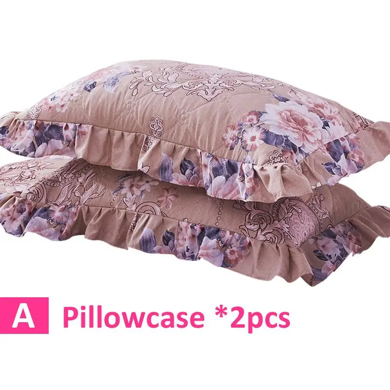 A Pillowcase Фиолетовая темно-синяя хлопковая одно-, двуспальная кровать, юбка, наматрасник, Нижняя юбка, 150x200 см, постельные юбки, покрывало, кровать, юбка, наволочка - Цвет: A Pillowcase
