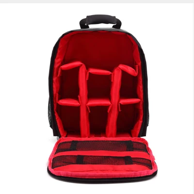 1PCS Red Многофункциональная камера рюкзак видео цифровая DSLR сумка Водонепроницаемый Открытый камера фото сумка чехол для Nikon/для Canon/DSLR - Цвет: 1PCS Red