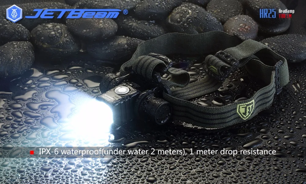 Уличный головной светильник JETBEAM HR25 CREE SST40 N4 BC светодиодный 1180 Люмен 18650 аккумулятор+ USB кабель для зарядного устройства