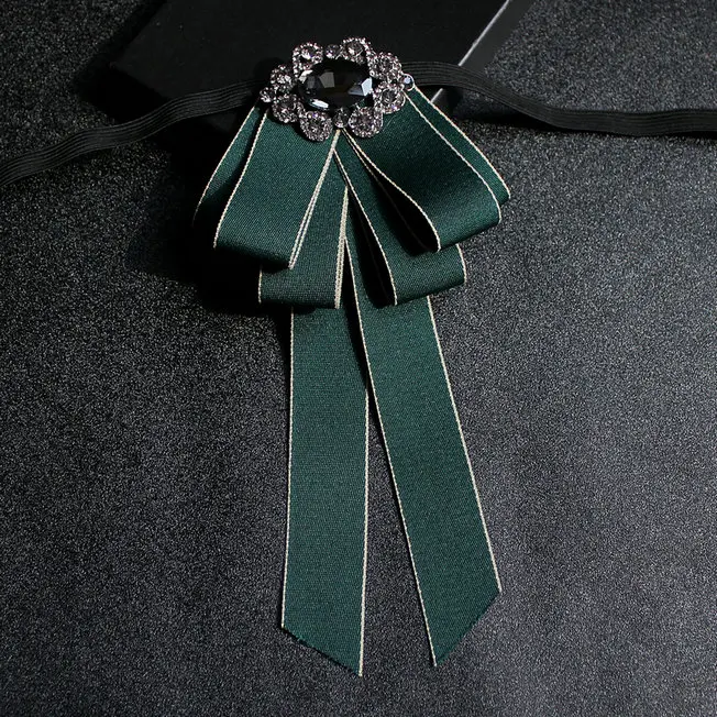 Rhinestone Bow tie Британский мужской женский Шелковый атласный бант из ленты, галстук-платок, роскошный галстук для жениха, бизнес, Свадебная вечеринка, сплав, кристаллы, стразы, галстук-бабочка - Цвет: Rhinestone Bow tie
