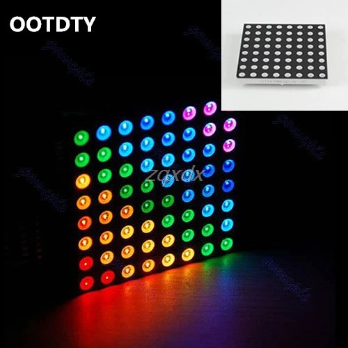 Матрица 8x8 RGB светодиодный полноцветный точечный квадратная Палитра 60x60 мм общий