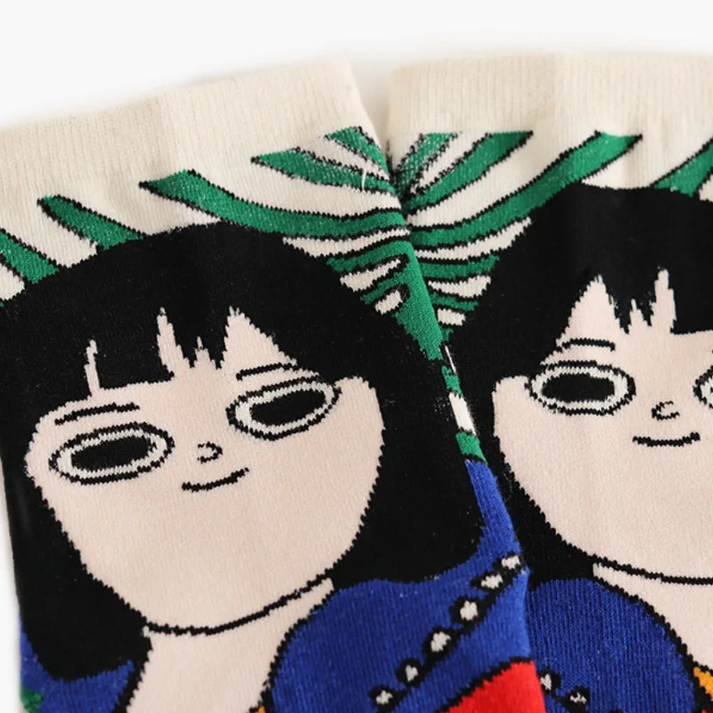 Новинка 1 пара мужские и женские креативные хлопковые носки унисекс с мультяшным