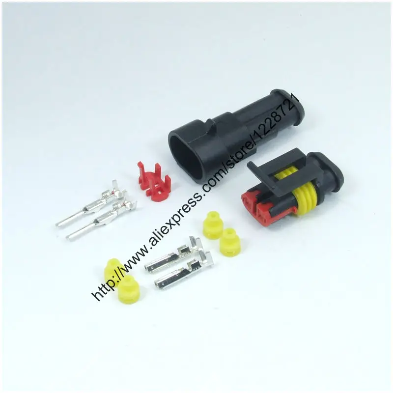 10kit 282080-1 282104-1 IP67 2-контактный супер герметичный водонепроницаемый Электрический