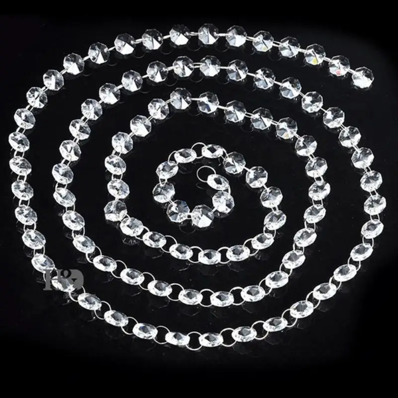 Занавес украшение часть Хрустальная гирлянда бусины из прозрачного стекла цепь