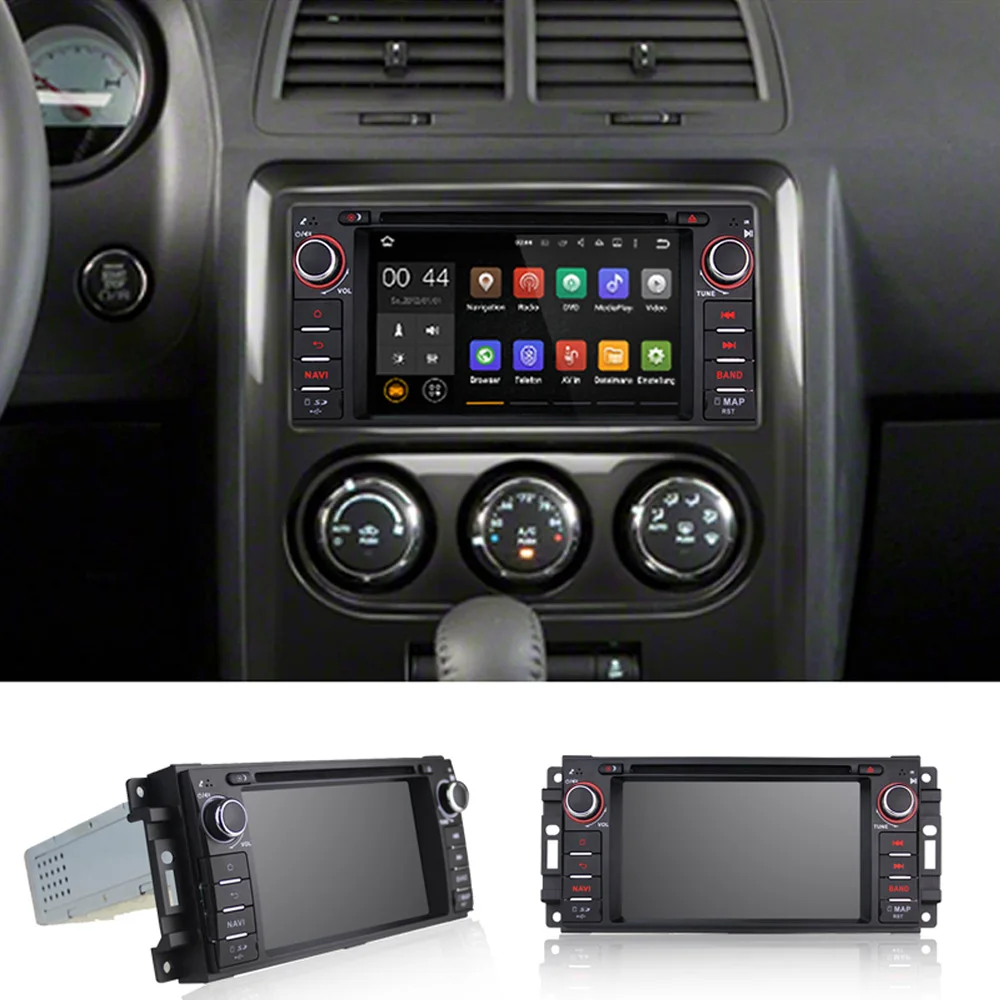 6 2 &quotчетырехъядерный HD автомобильный DVD-плеер GPS-навигация Радио Аудио для Jeep