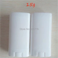 20 pieceslot 15g white empty oval flat lip balm tubes plastic solid flat perfume deodorant stick containers