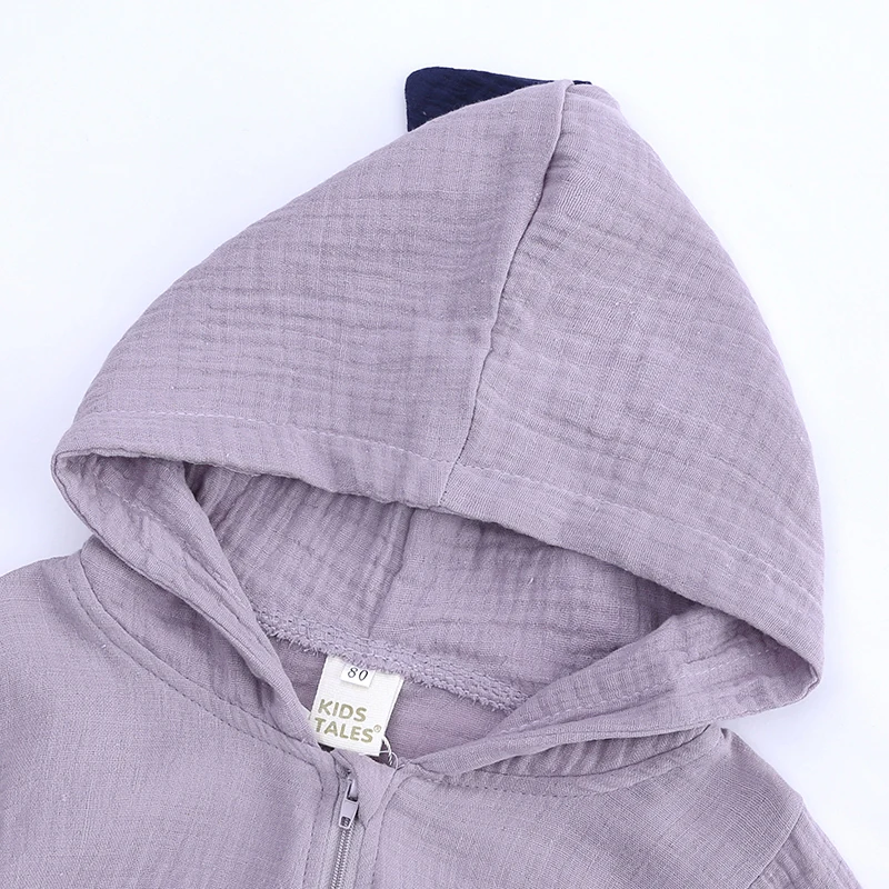 Комбинезон на молнии с капюшоном для новорожденных мальчиков и девочек одежда