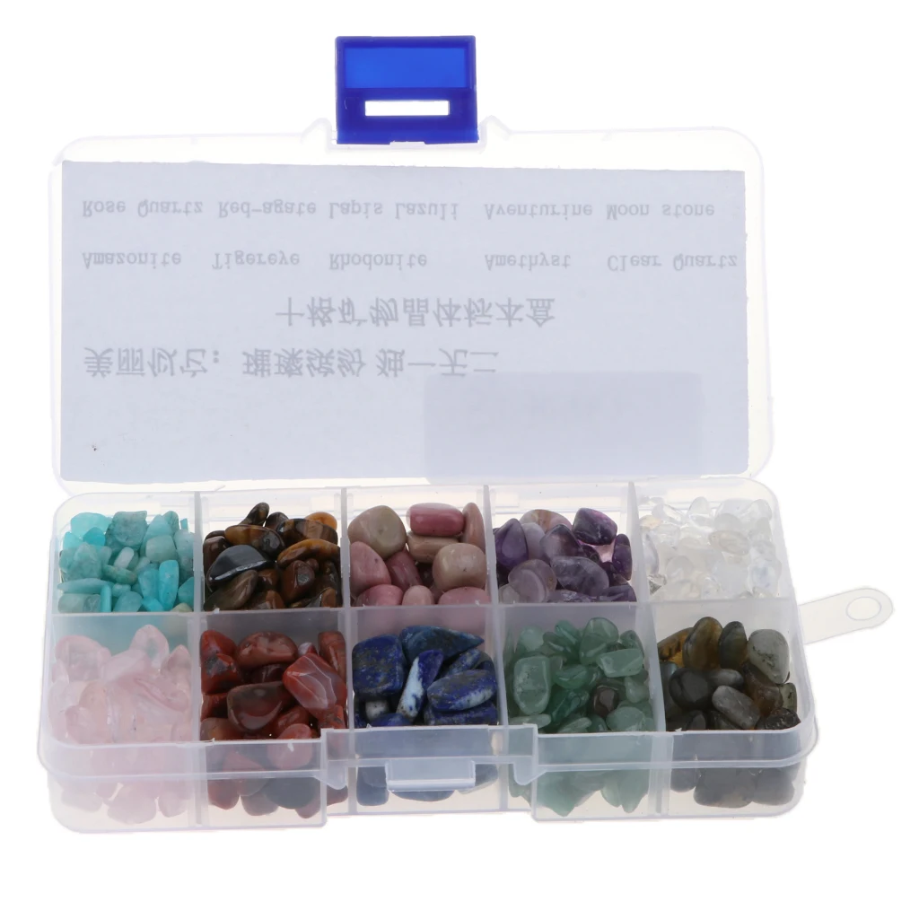 Коробка из 10 комплектов Ассорти кристаллы горного хрусталя в стиле рок-н