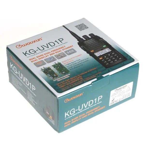 4 шт./лот VHF5W/UHF4W 128 канал двухчастотный двойной дисплей Ручной домофон WOUXUN KG-UVD1P