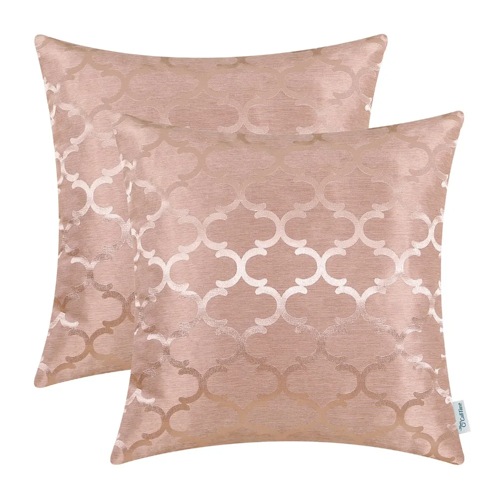 2 шт. Чехлы для подушек CaliTime наволочки Quatrefoil Accent геометрический 18 &quotX 18&quot (45 см X 45 см) пыльно