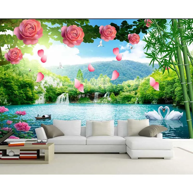 2016 новые обои настенные Стикеры для домашнего декора 3d пейзажные росписи