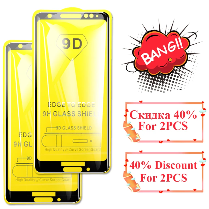 9D Protective glass on for motorola moto e5 screen protector g6 plus tempered glas p30 note one power cam armor sheet tremp film | Мобильные
