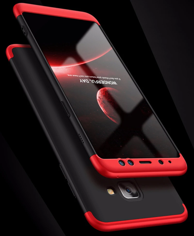 Полная защита ударопрочный Жесткий Тонкий чехол для Samsung galaxy A6 Plus 2018 J3 J5 J7 2017 C9 Pro J2