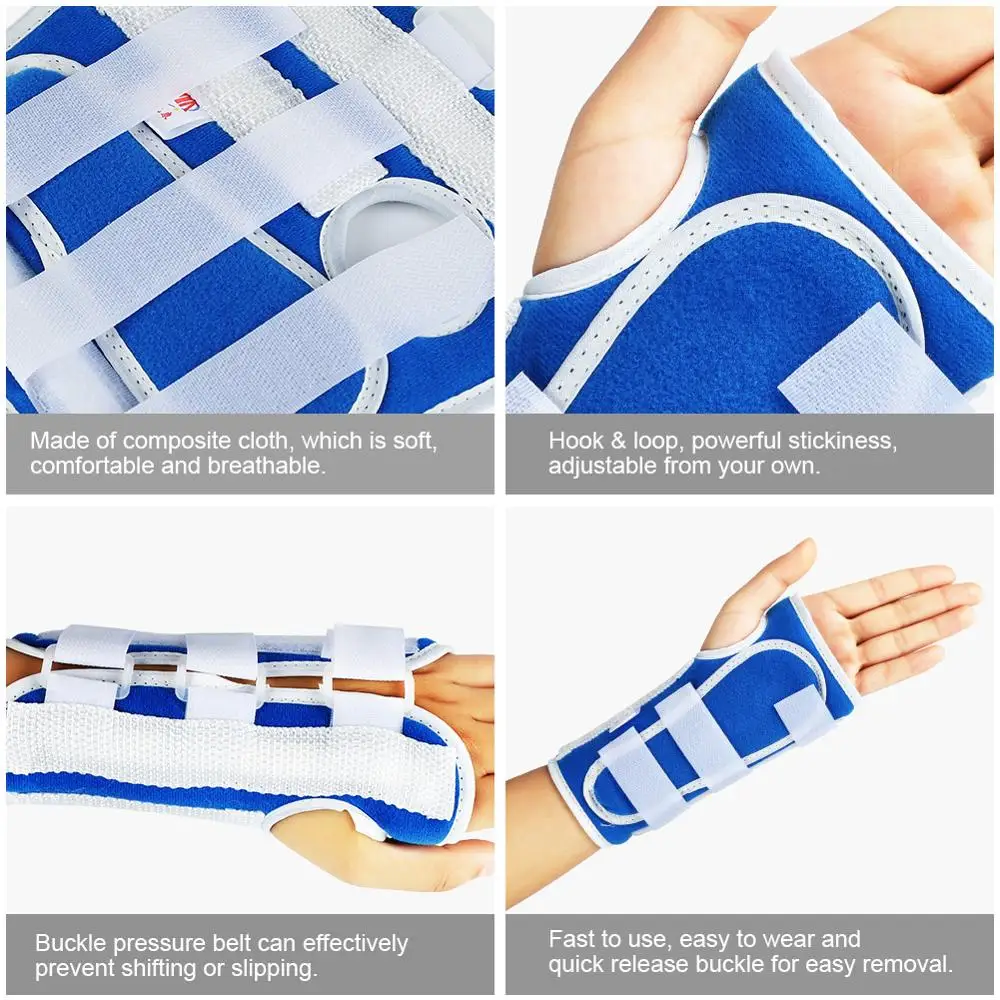 Adjustable Breathable Hand Wrist Support Splint Brace Carpal Tunnel Arthritis Pain Relief Fracture Injury Arm Protection Straps | Красота и