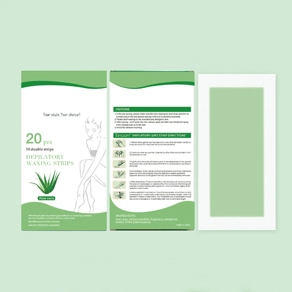Полоски бумажные двусторонние для воска удаления волос на руке одноразовые