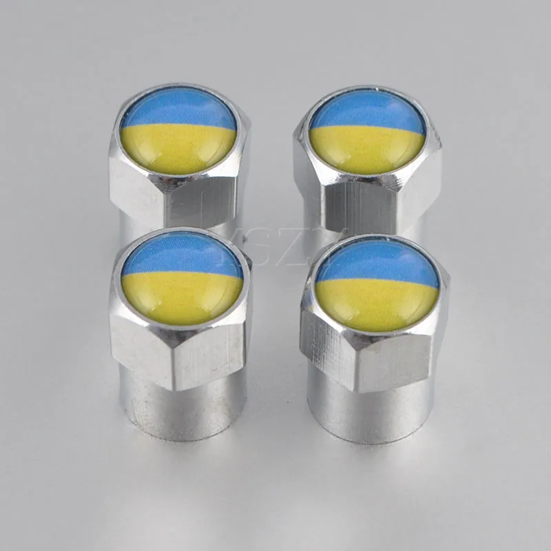 Крышки клапанов автомобильных шин с украинским флагом воздушные колпачки для