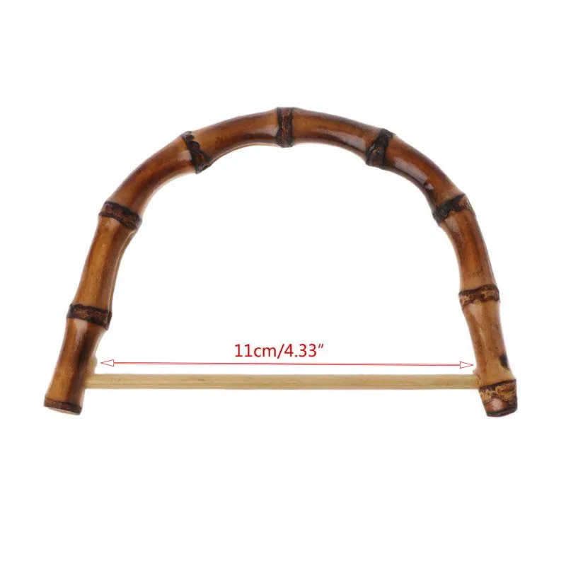319-2 1 шт. D/круглая бамбуковая ручка для ручной работы сумки DIY Tote Кошелек Рамка для изготовления сумки вешалка - Цвет: 319-2