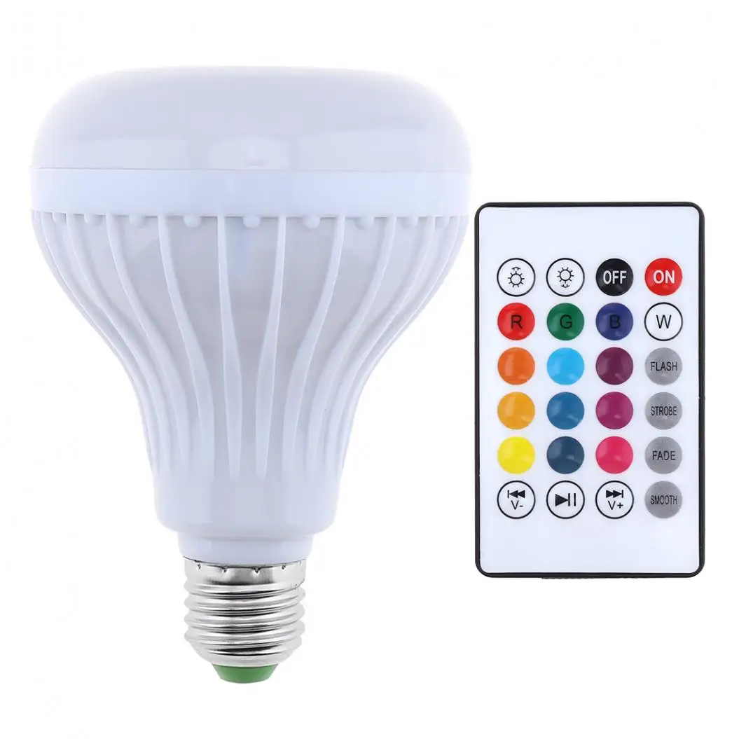 12 Вт E27 RGB Bluetooth динамик светодиодная Волшебная Лампочка Поддержка