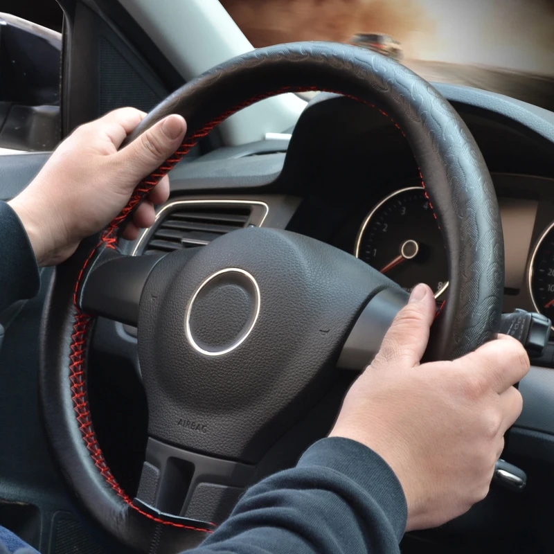 Универсальный чехол рулевого колеса автомобиля иглы и нитки противоскользящие