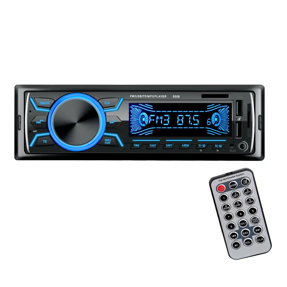 Автомобильный Радио стерео плеер Bluetooth телефон AUX IN MP3 FM/USB/1 Din/пульт