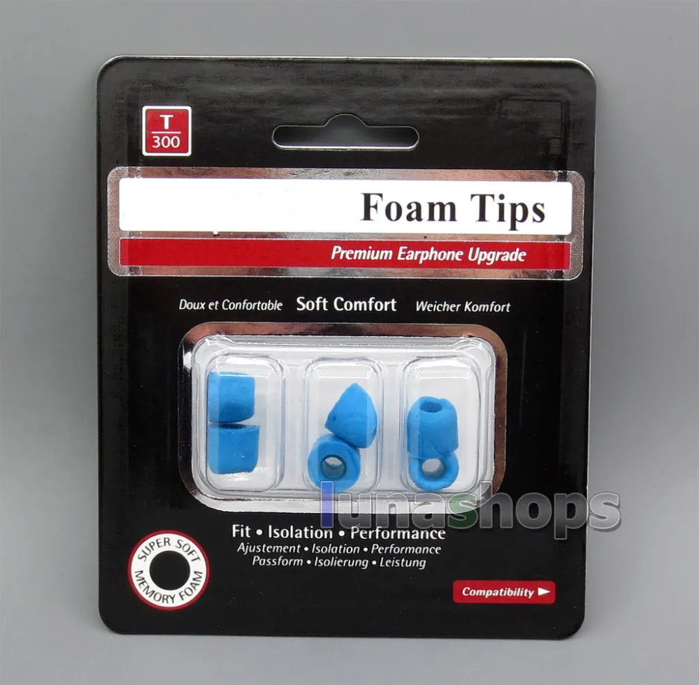 

LN005181 Premium Upgrade Earphone Foam Tips With Plastic Tube For Sony JVC Shure JH24 etc.