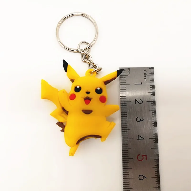 Аниме мультфильм с покемоном брелок ПВХ косплей Пикачу Snorlax Charizard Милая Новинка смешной кулон Подарки для женщин и детей брелоки
