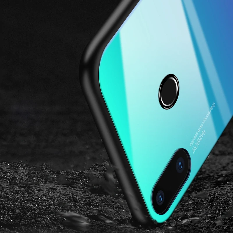 Стекло антидетонационных чехол для телефона xiaomi mi 8 ярких цветов TPU + PC мягкую hard
