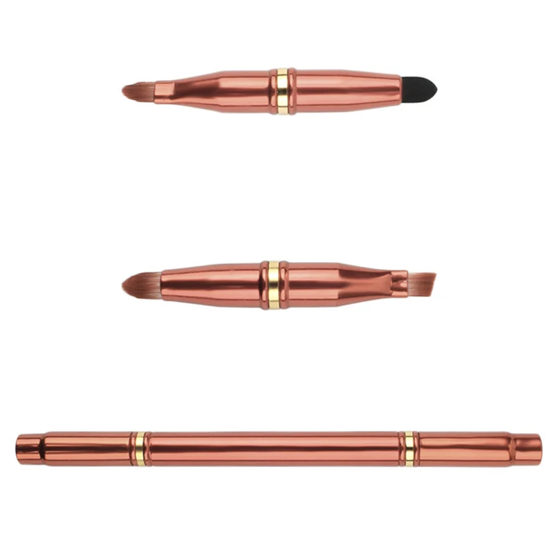 Makeup Brush Double Section 4 Head Portable Lip Eyebrow Beauty Tools for Women YUF99 | Красота и здоровье