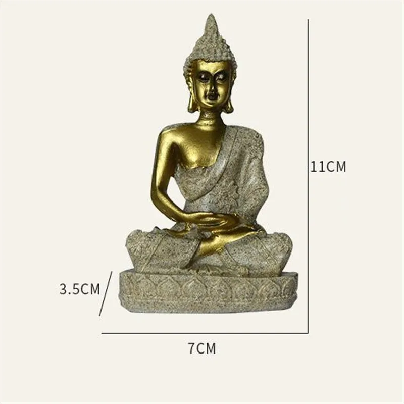 Статуэтка Будды из смолы и песчаника аксессуары для дома офиса фэн-шуй статуэт