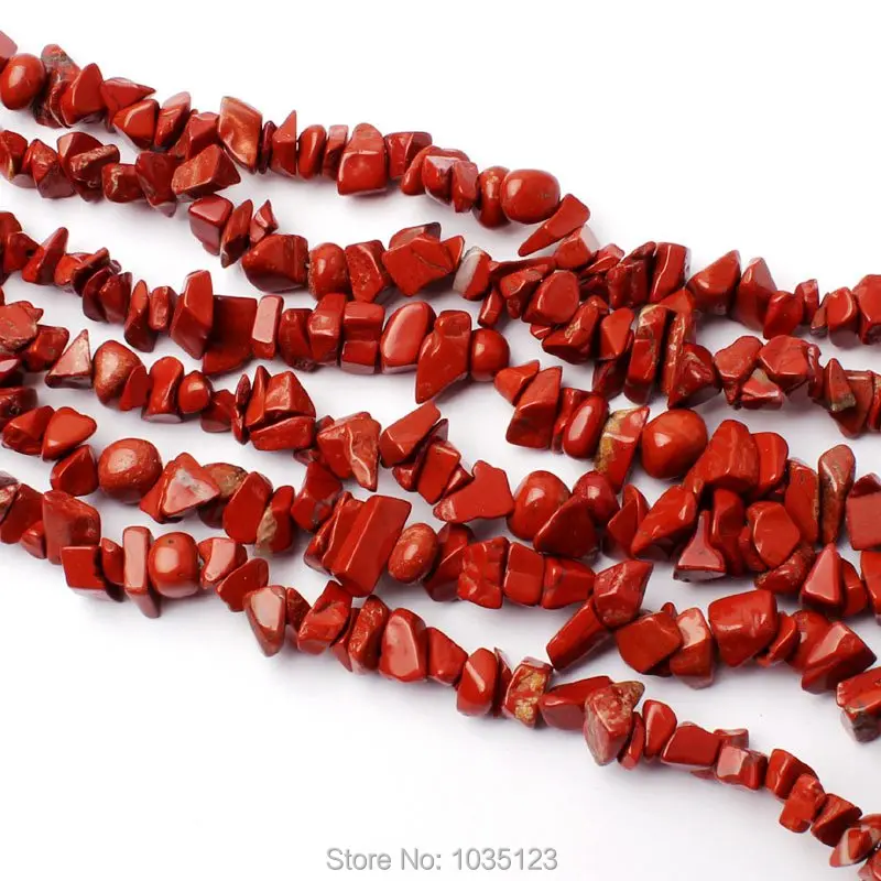 Высокое качество 5-8 мм натуральный цвет красные яшмы в форме кристалла ожерелье