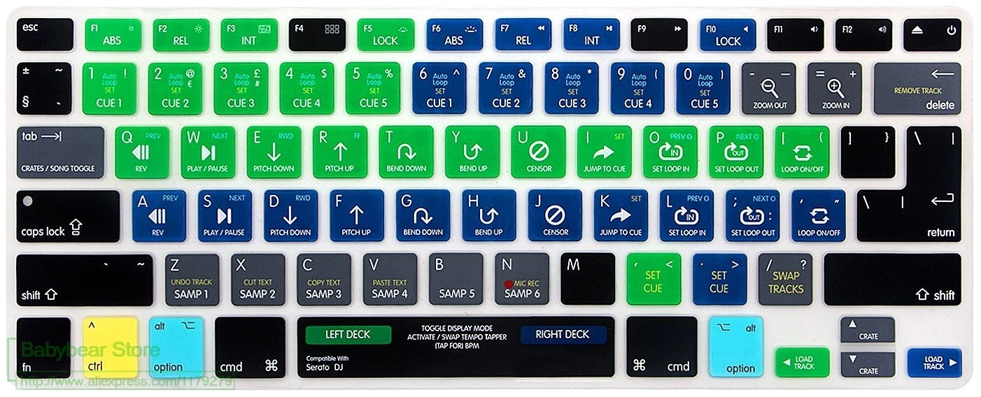 Силиконовый чехол для клавиатуры Serato Dj Hotkey старого Macbook Pro 13 15 Euro Eu Us Air 3|Чехлы