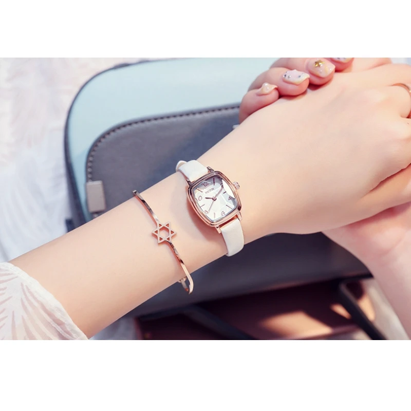 KEZZI женские часы 2018 Mondaine модные повседневные Quarter белый кожаный браслет Relogio Feminino
