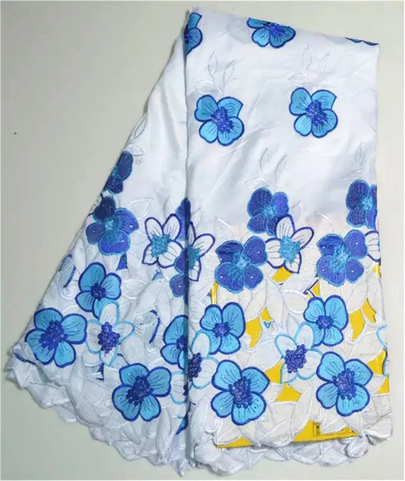 Красивые африканские Королевский синий шелк кружева швейцарская вуаль