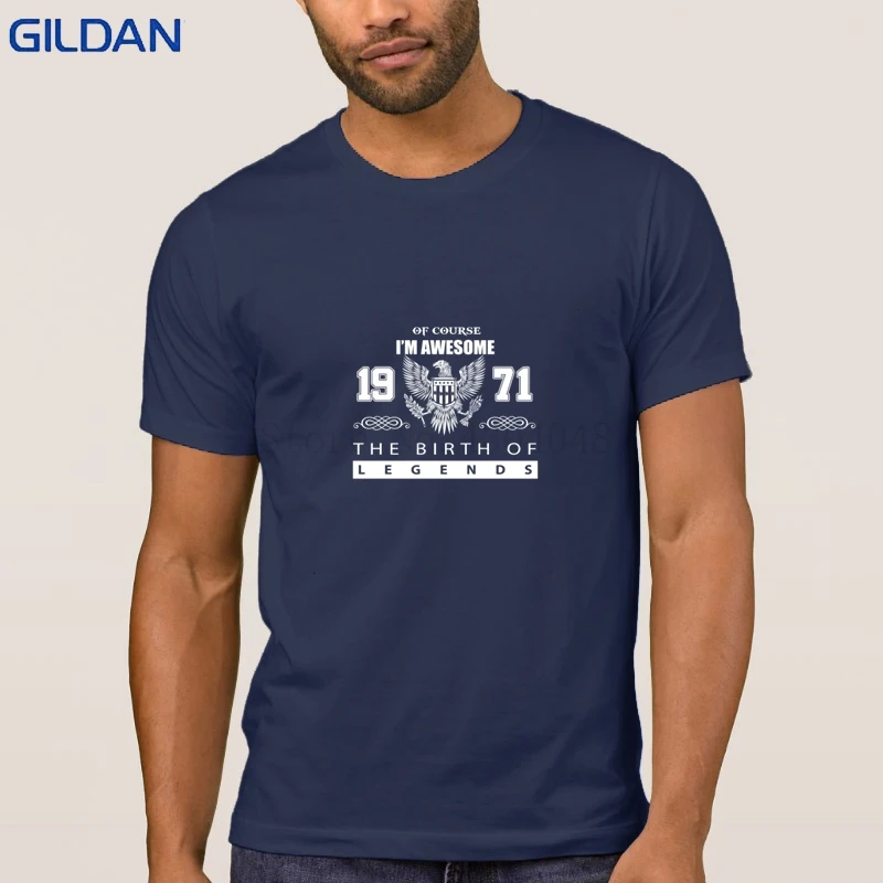 Повседневное родился в 1971 рождение легенды футболка Homme Camisetas Для мужчин с