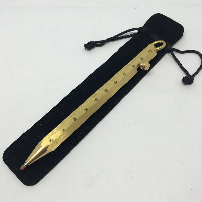 Пишущие инструменты EDC разделительное правило ручка твердая латунная