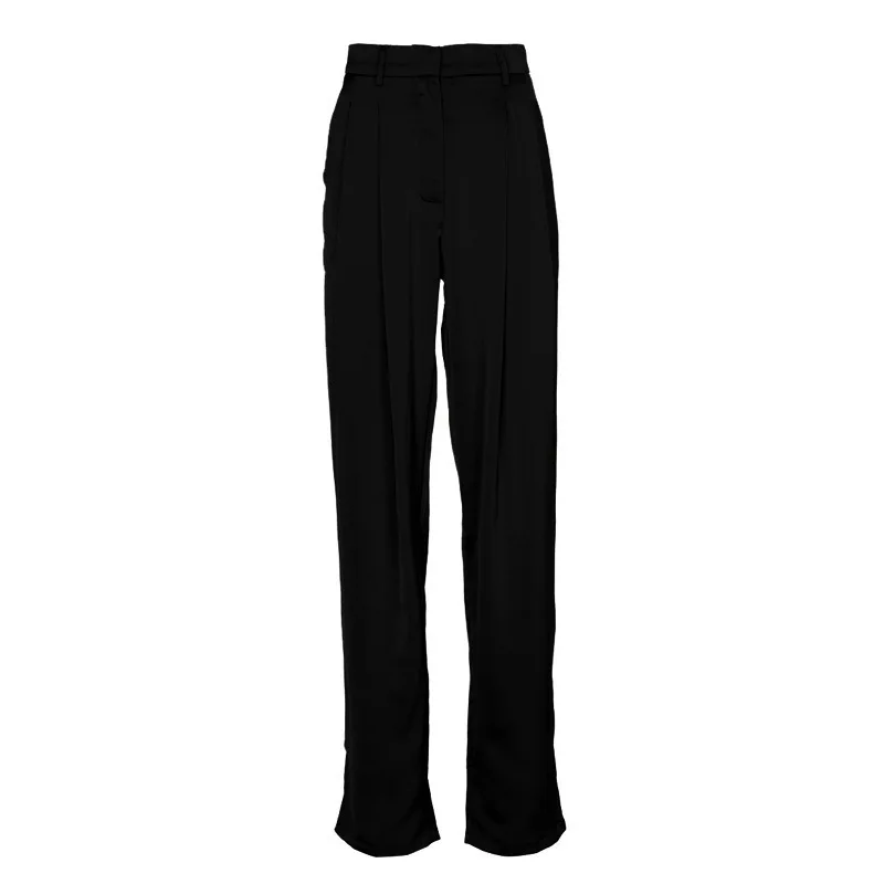 Женские Плиссированные широкие брюки DEAT свободные однотонные со средней талией