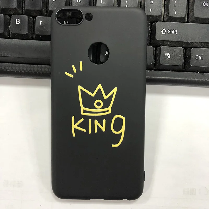 Для Huawei P умный чехол 5 65 дюймов пара Розовый Королева Король Мягкий ТПУ полный