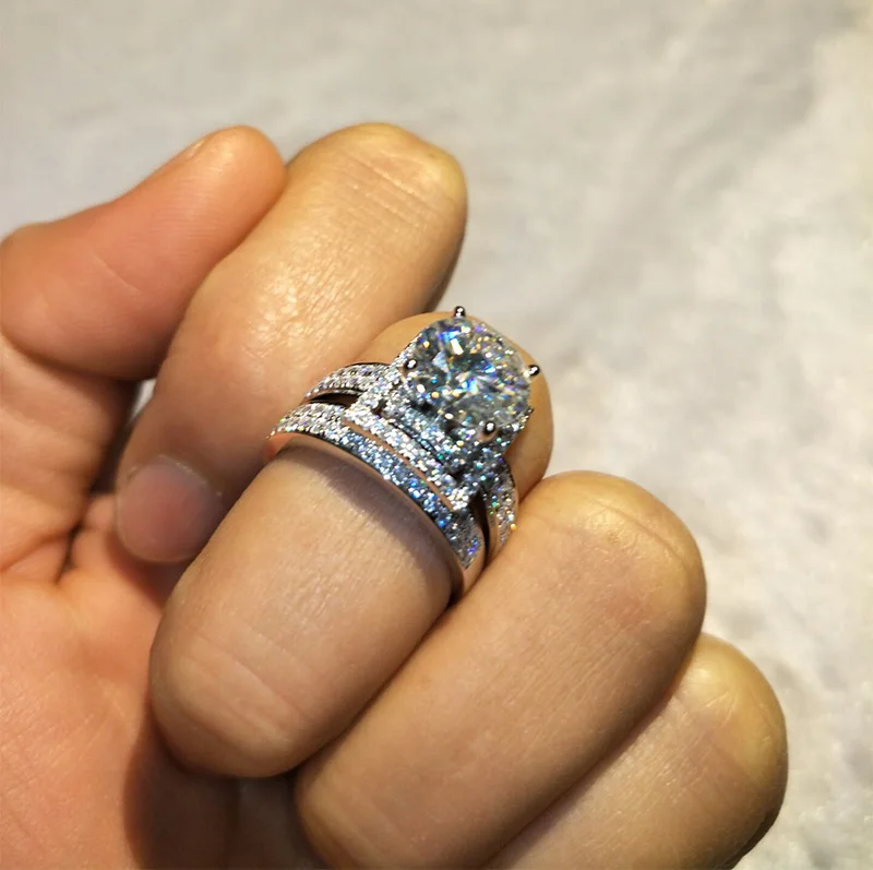 100% 18K 750Au золото Moissanite бриллиантовое кольцо D Цвет VVS с национальным сертификатом
