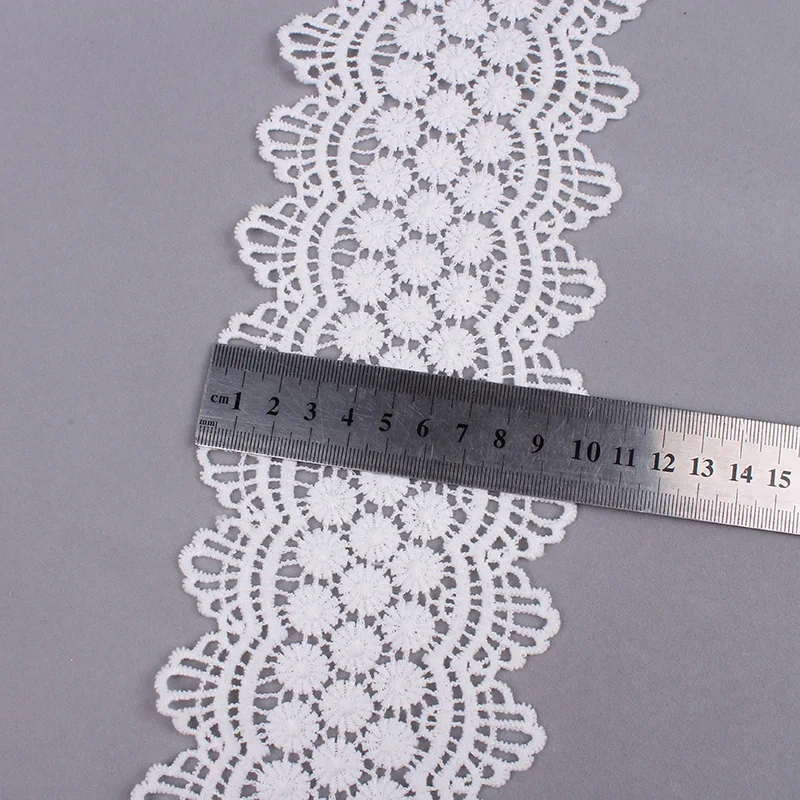Растворимая белая кружевная лента с вышивкой 2 ярда 9 см | Дом и сад