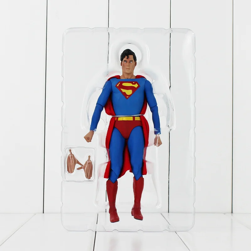 Superman in Bag 17 см NECA фигурка героя Супермена Бэтмена Джокер с нож для метания оружие классические телевизионные сериалы Коллекционная модель игрушки куклы - Цвет: Superman in Bag