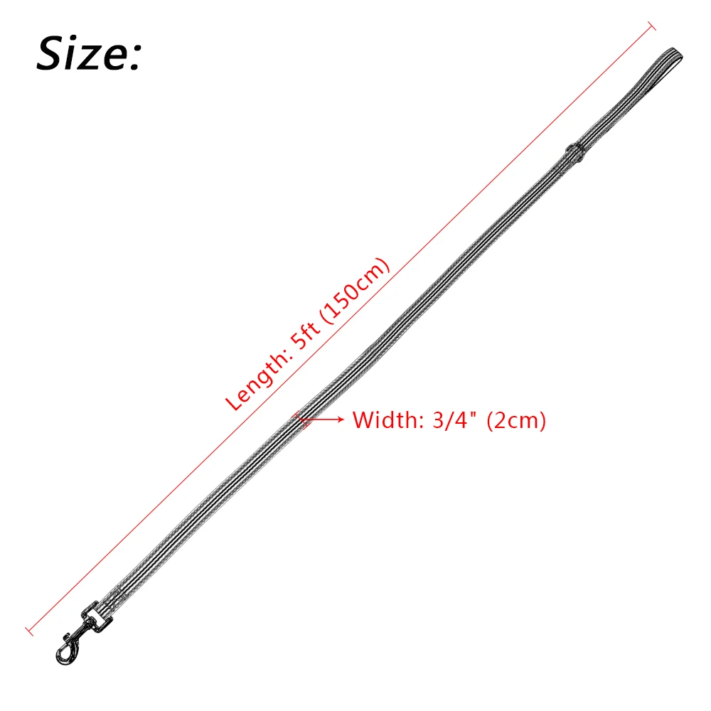 5ft собаки поводок нейлоновый отражающий поводки для щенков спортивный пояс