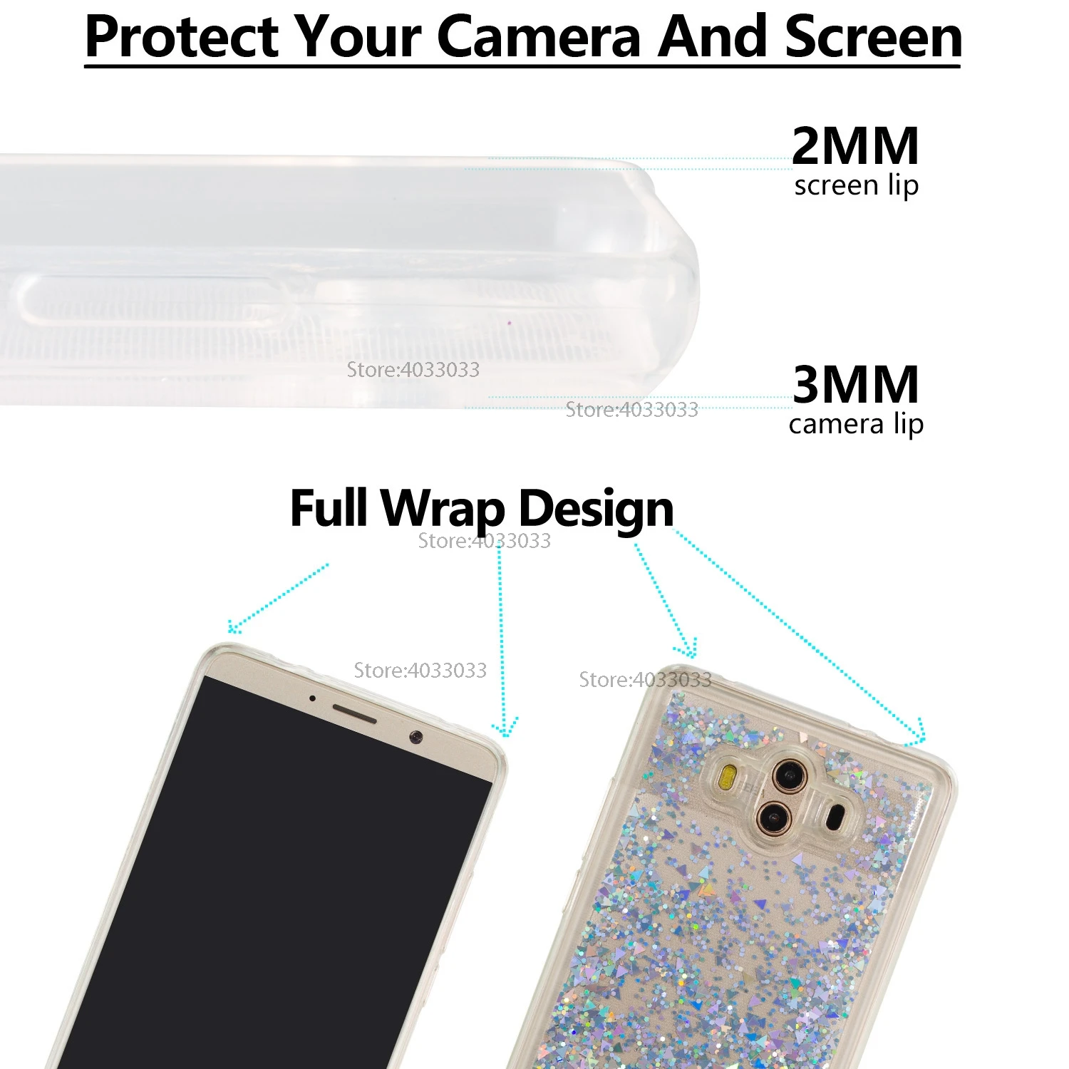 TPU чехол для huawei Коврики 10 ALP L09 L29 динамический поток жидкости флэш-Crystal Clear задняя