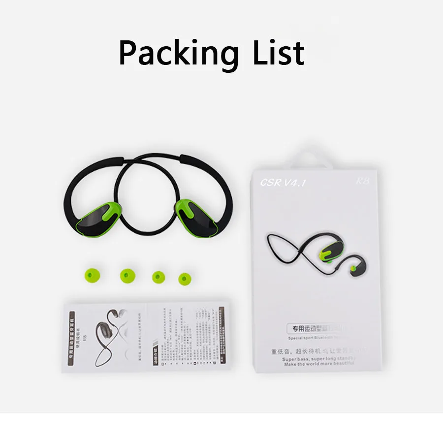 Lenasfone R8 профессиональный спортсмен гарнитура Bluetooth Беспроводной наушников V4.1