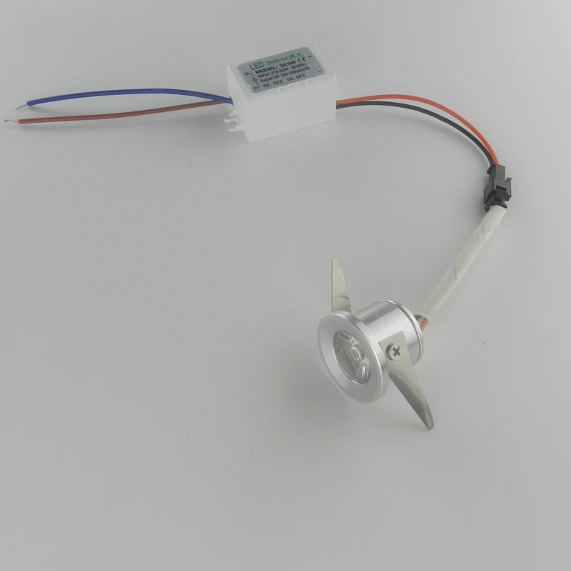1 шт./лот 3 Вт Мини светодиодный светильник для шкафа AC85-265V Светодиодный точечный