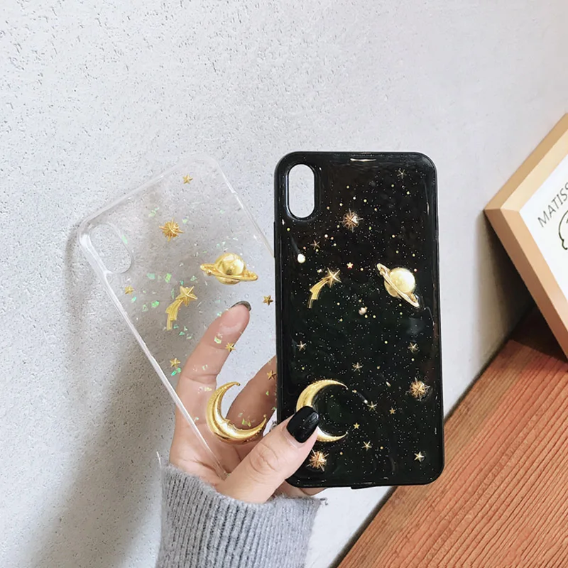 Блестящий чехол для телефона iphone XS Max XR X 6S 6 7 8 Plus задняя крышка Мультяшные мягкие