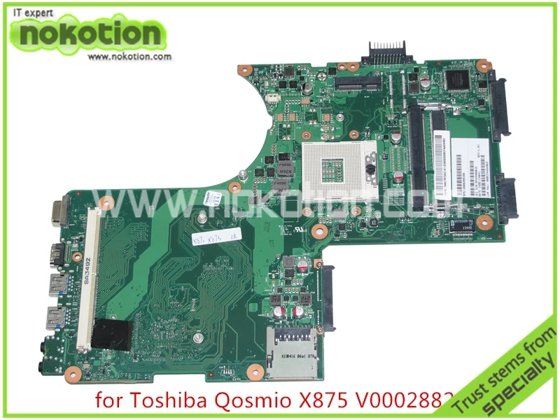 NOKOTION V000288280 материнская плата для ноутбука Toshiba Qosmio X870 X875 6050A2493501-MB-A02 HM76 HD4000 DDR3 с графикой слот
