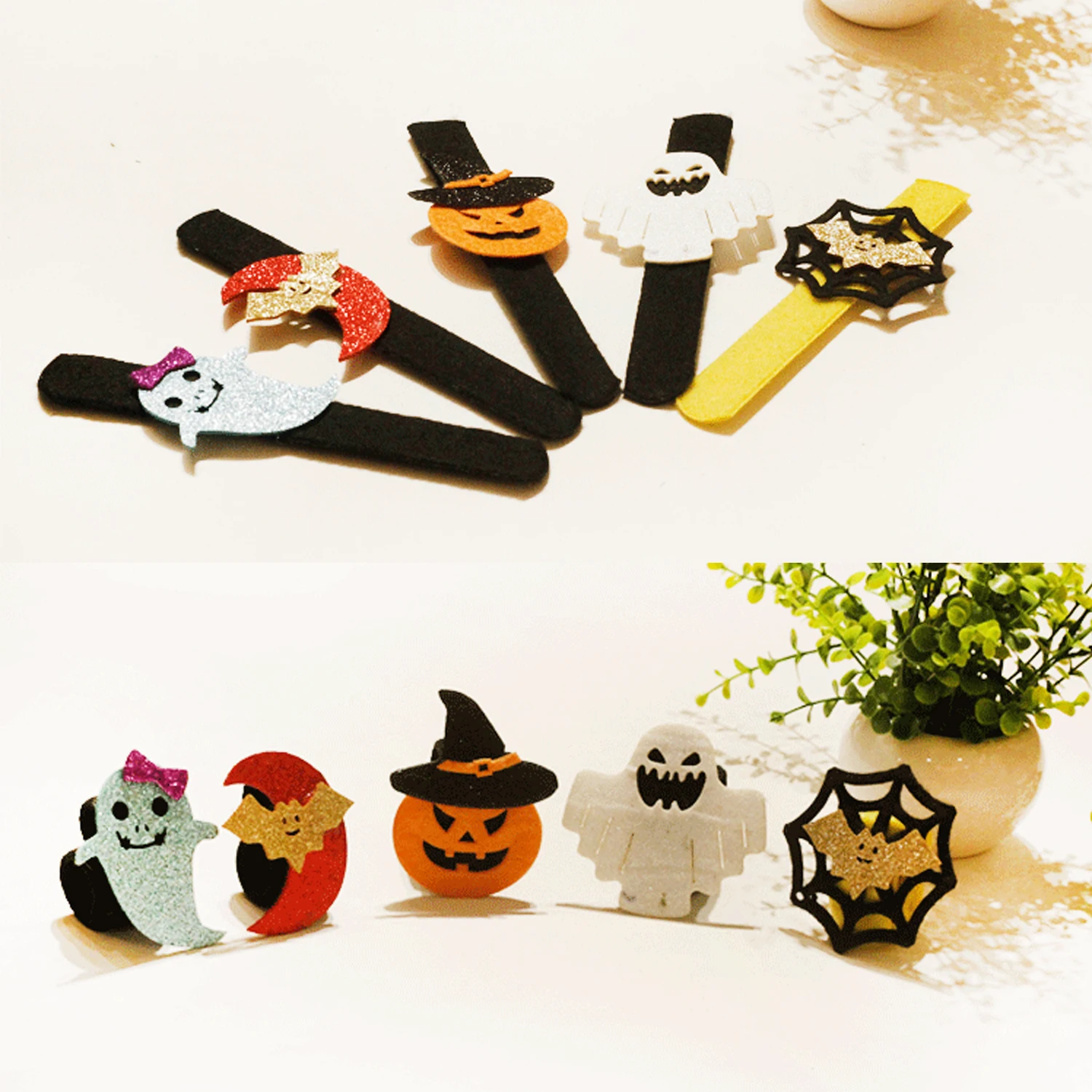 Behogar 12 шт. разных Стиль детская и взрослая Браслеты Напульсники на Хэллоуин