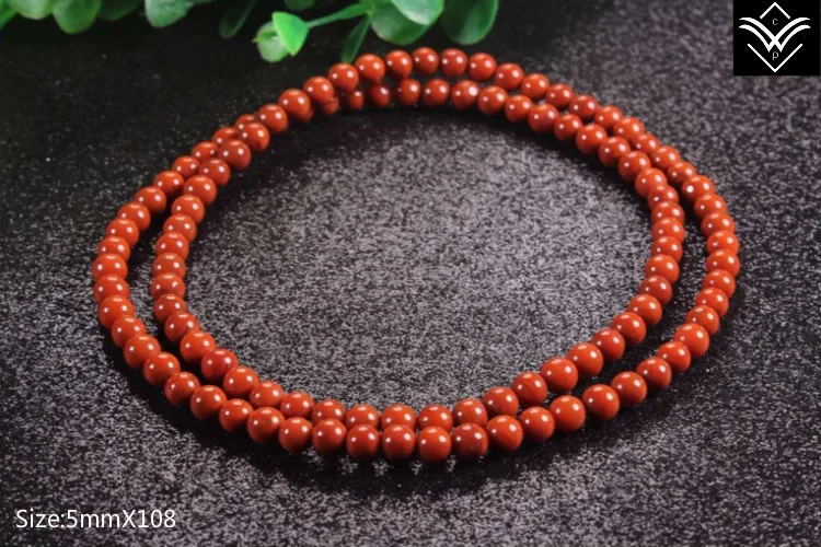 Fashion Natural Chalcedony Red Cystal 5mmX108 Buddha Beaded Bracelet Hot Sale | Украшения и аксессуары