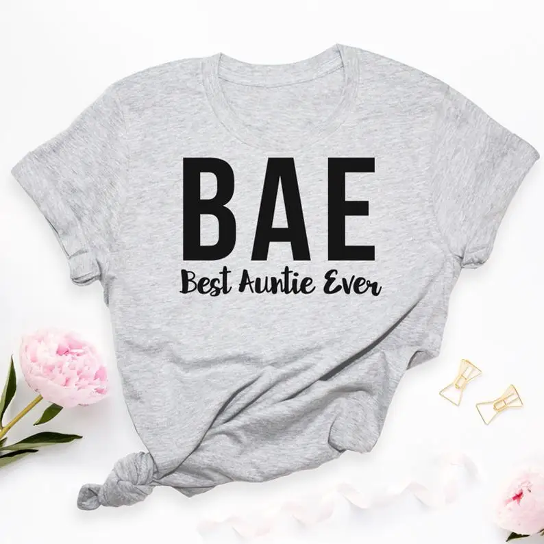 Skuggnas New Arrival Best Auntie Ever T-Shirt Gift Birthday Present for Aunt Christmas For Bae Shirt |