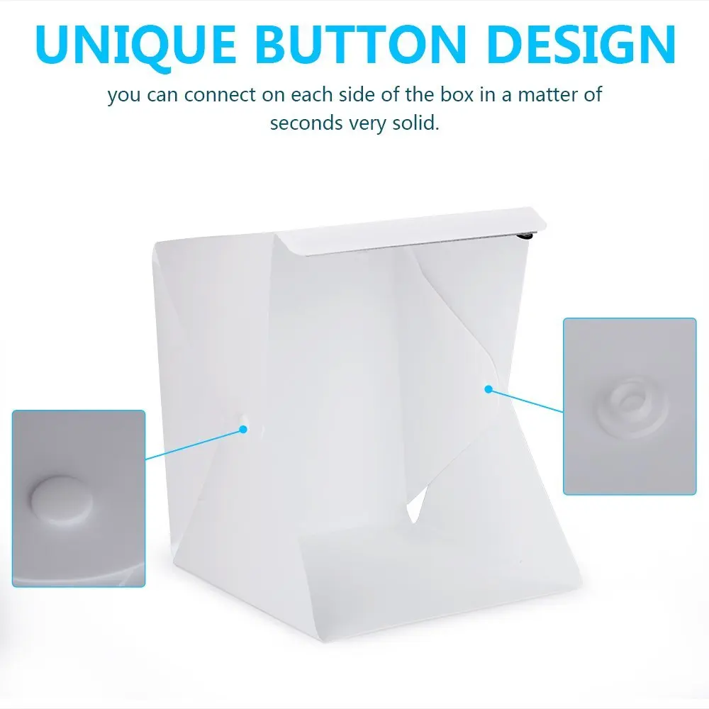 Portable Folding lightbox Photography Studio Softbox LED Light box for iPhone Samsang HTC Smartphone Digital DSLR Camera | Электроника